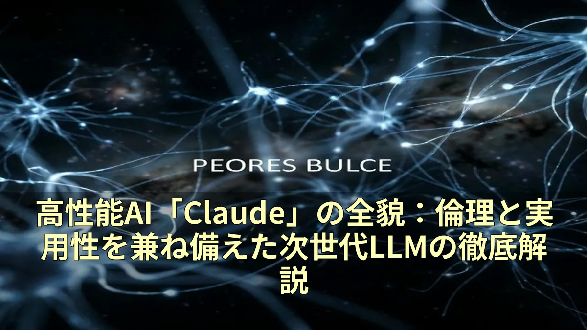 高性能AI「Claude」の全貌：倫理と実用性を兼ね備えた次世代LLMの徹底解説