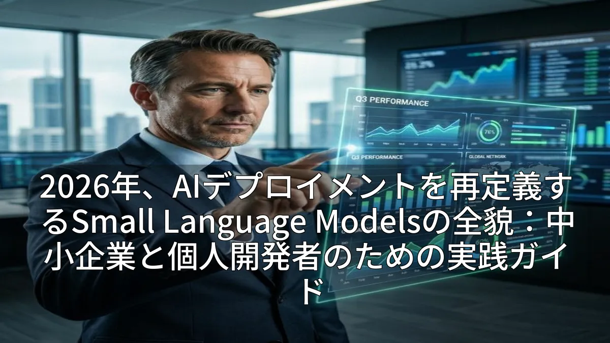 2026年、AIデプロイメントを再定義するSmall Language Modelsの全貌：中小企業と個人開発者のための実践ガイド