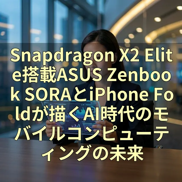 Snapdragon X2 Elite搭載ASUS Zenbook SORAとiPhone Foldが描くAI時代のモバイルコンピューティングの未来