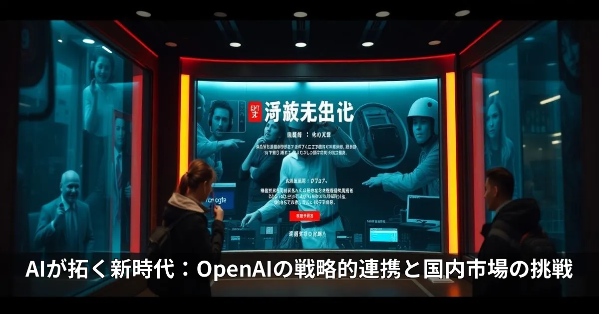 AIが拓く新時代：OpenAIの戦略的連携と国内市場の挑戦