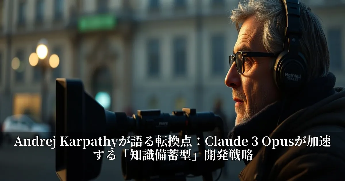 Andrej Karpathyが語る転換点：Claude 3 Opusが加速する「知識備蓄型」開発戦略