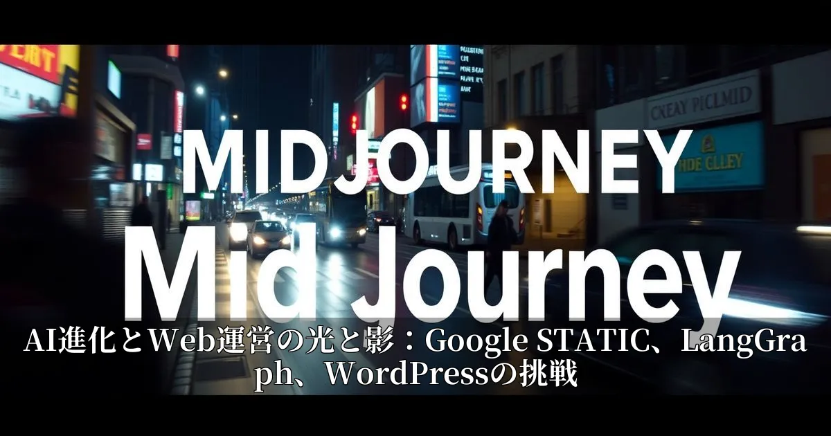 AI進化とWeb運営の光と影：Google STATIC、LangGraph、WordPressの挑戦