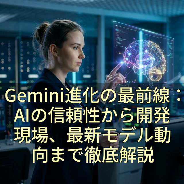 Gemini進化の最前線：AIの信頼性から開発現場、最新モデル動向まで徹底解説