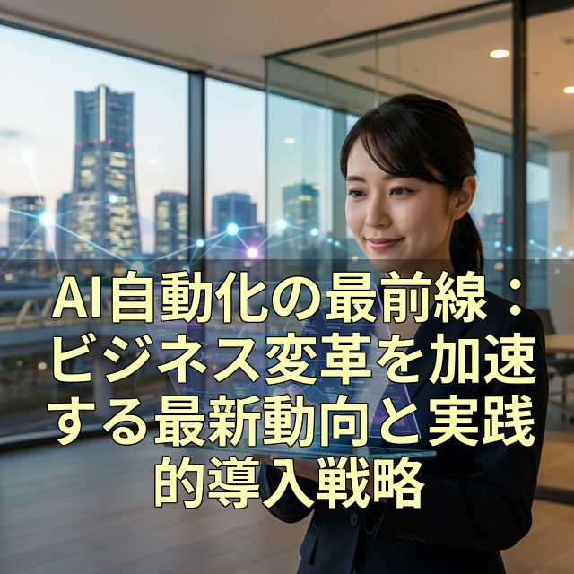 AI自動化の最前線：ビジネス変革を加速する最新動向と実践的導入戦略
