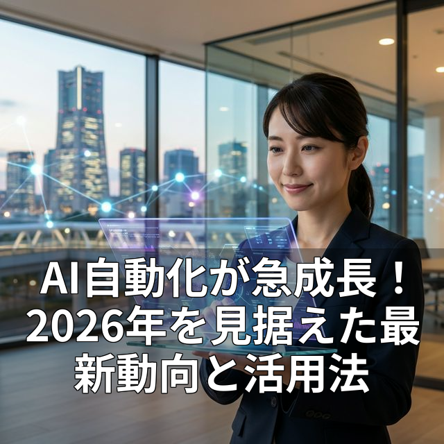 AI自動化が急成長！2026年を見据えた最新動向と活用法