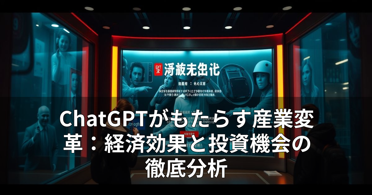 ChatGPTがもたらす産業変革：経済効果と投資機会の徹底分析 11