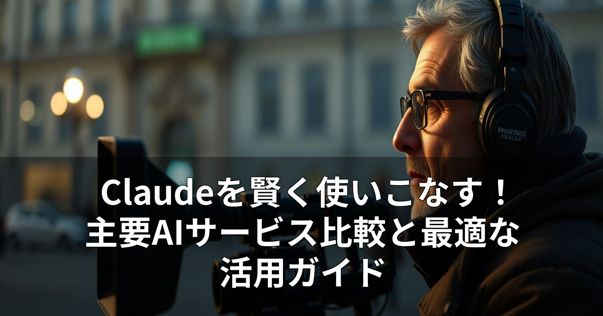 Claudeを賢く使いこなす！主要AIサービス比較と最適な活用ガイド 11
