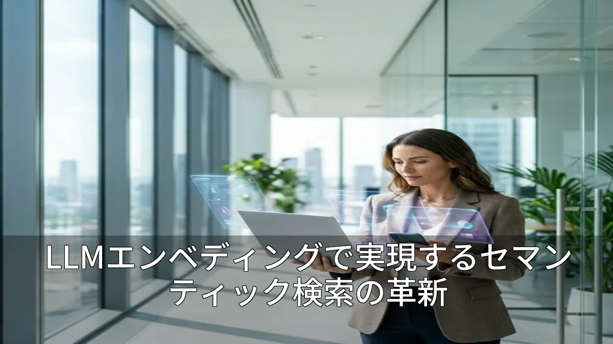 LLMエンベディングで実現するセマンティック検索の革新