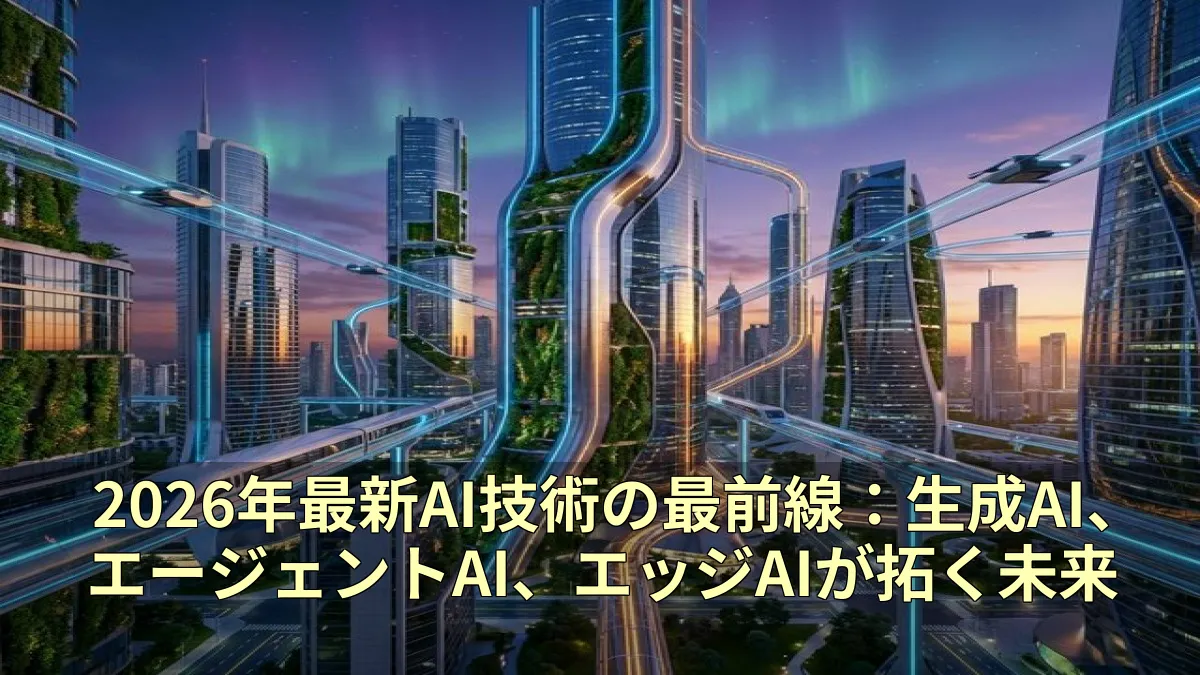2026年最新AI技術の最前線：生成AI、エージェントAI、エッジAIが拓く未来
