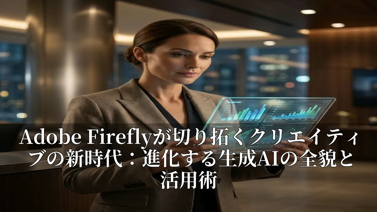 Adobe Fireflyが切り拓くクリエイティブの新時代：進化する生成AIの全貌と活用術