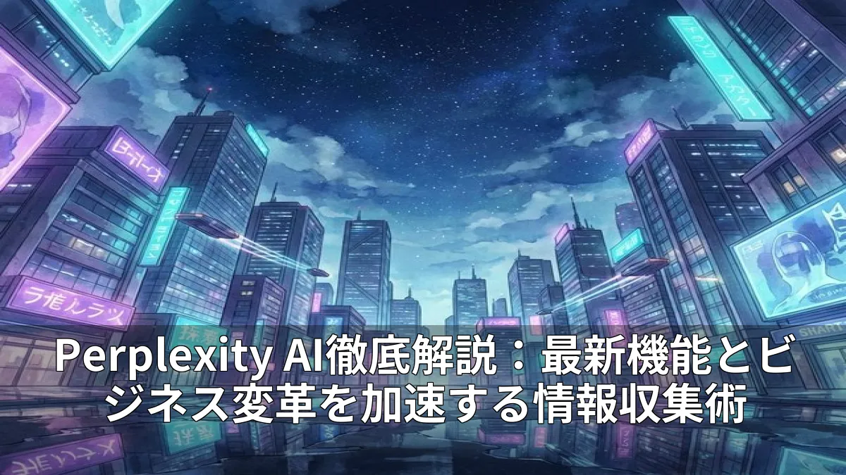 Perplexity AI徹底解説：最新機能とビジネス変革を加速する情報収集術
