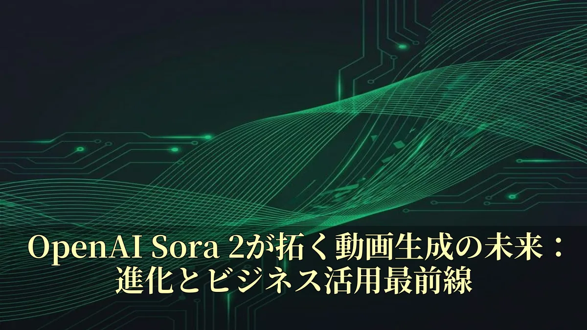 OpenAI Sora 2が拓く動画生成の未来：進化とビジネス活用最前線