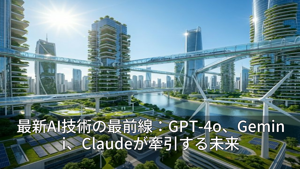 最新AI技術の最前線：GPT-4o、Gemini、Claudeが牽引する未来
