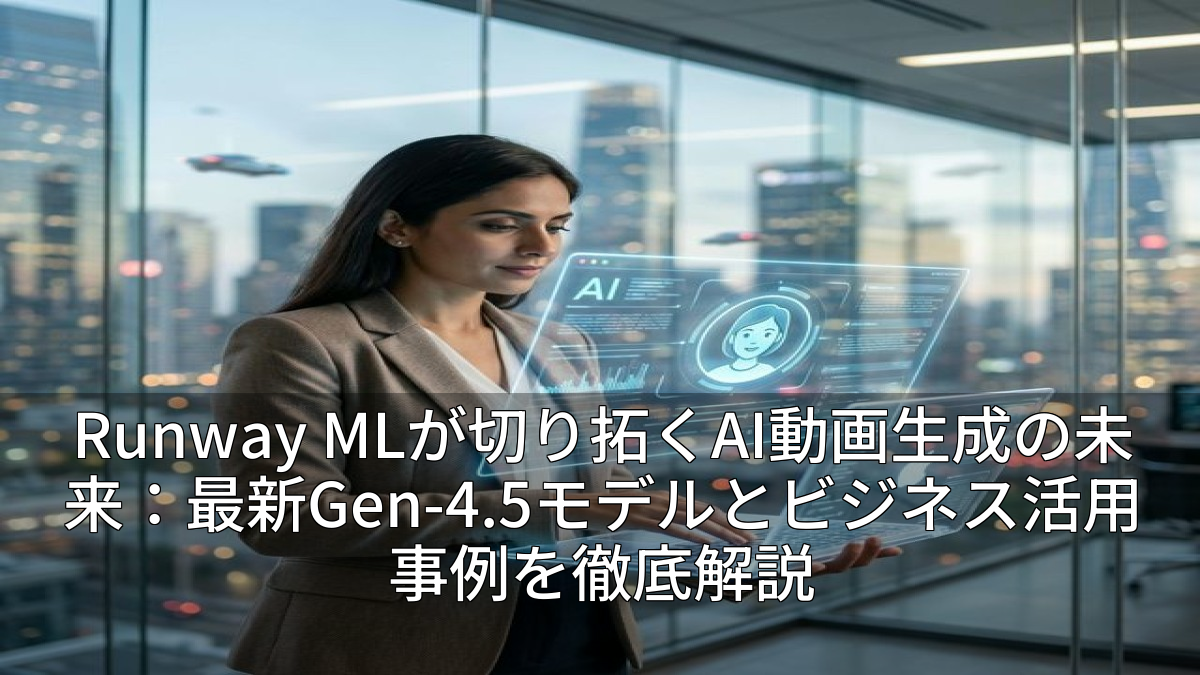 Runway MLが切り拓くAI動画生成の未来：最新Gen-4.5モデルとビジネス活用事例を徹底解説