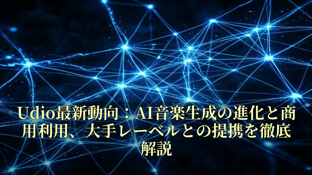 Udio最新動向：AI音楽生成の進化と商用利用、大手レーベルとの提携を徹底解説