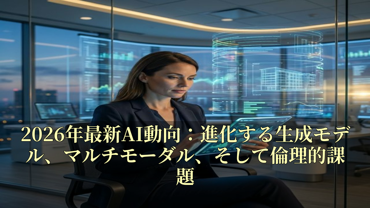 2026年最新AI動向：進化する生成モデル、マルチモーダル、そして倫理的課題