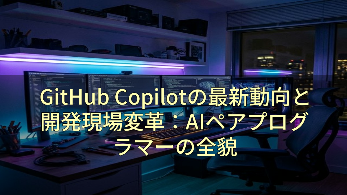 GitHub Copilotの最新動向と開発現場変革：AIペアプログラマーの全貌