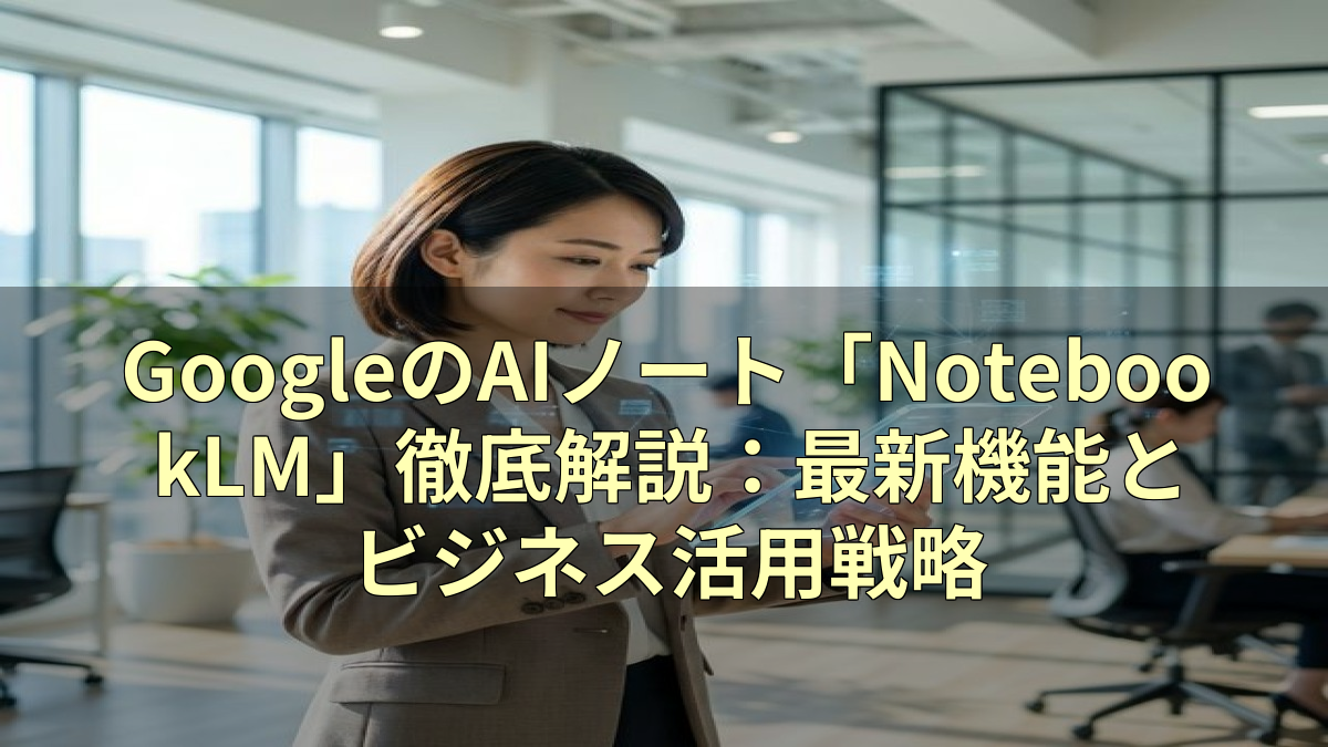 GoogleのAIノート「NotebookLM」徹底解説：最新機能とビジネス活用戦略