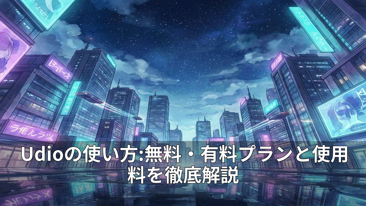 Udioの使い方:無料・有料プランと使用料を徹底解説