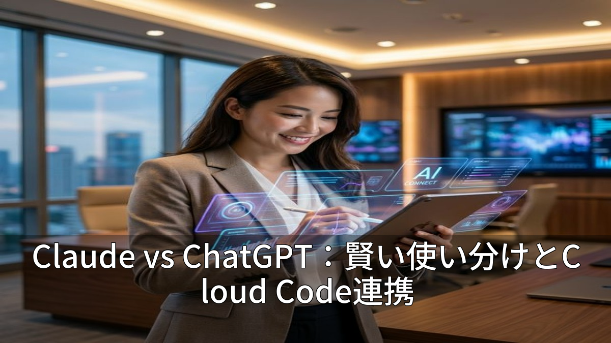 Claude vs ChatGPT：賢い使い分けとCloud Code連携