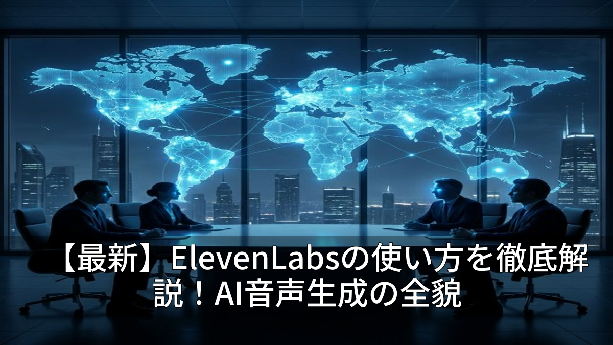 【最新】ElevenLabsの使い方を徹底解説！AI音声生成の全貌
